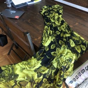 Vintage Cowl Neck Flowy Midi Dress